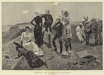 Genbesøger skyttegravene i Tel-el-Kebir